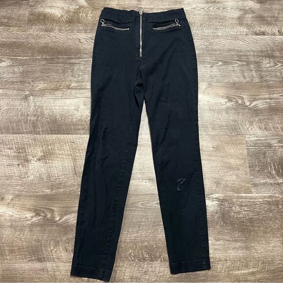 Urban Outfitters Black High Waist Pants Size 2 - Picture 1 of 10